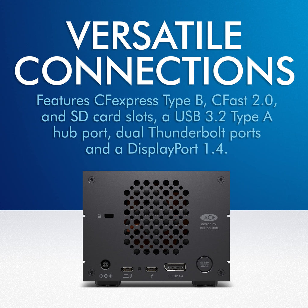 LaCie 2big Dock, 48TB, External HDD - Thunderbolt 4 ports and USB4 compatibility, Data Recovery (STLG48000400)
