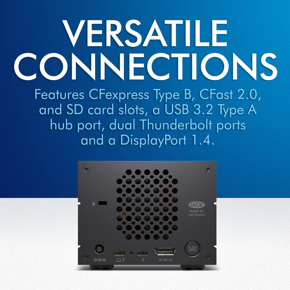 LaCie 2big Dock, 48TB, External HDD - Thunderbolt 4 ports and USB4 compatibility, Data Recovery (STLG48000400)
