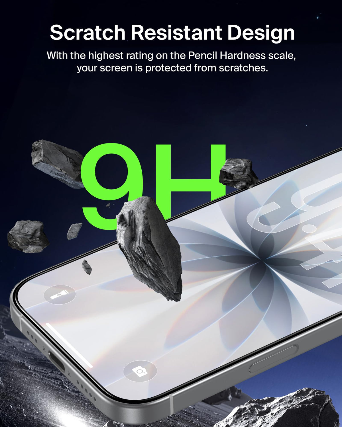 Belkin ScreenForce UltraGlass 2 Treated iPhone 17 and iPhone 16 Pro Screen Protector, scratch-resistant, 9H hardness tested glass, slim design, with bubble-free application, full screen coverage