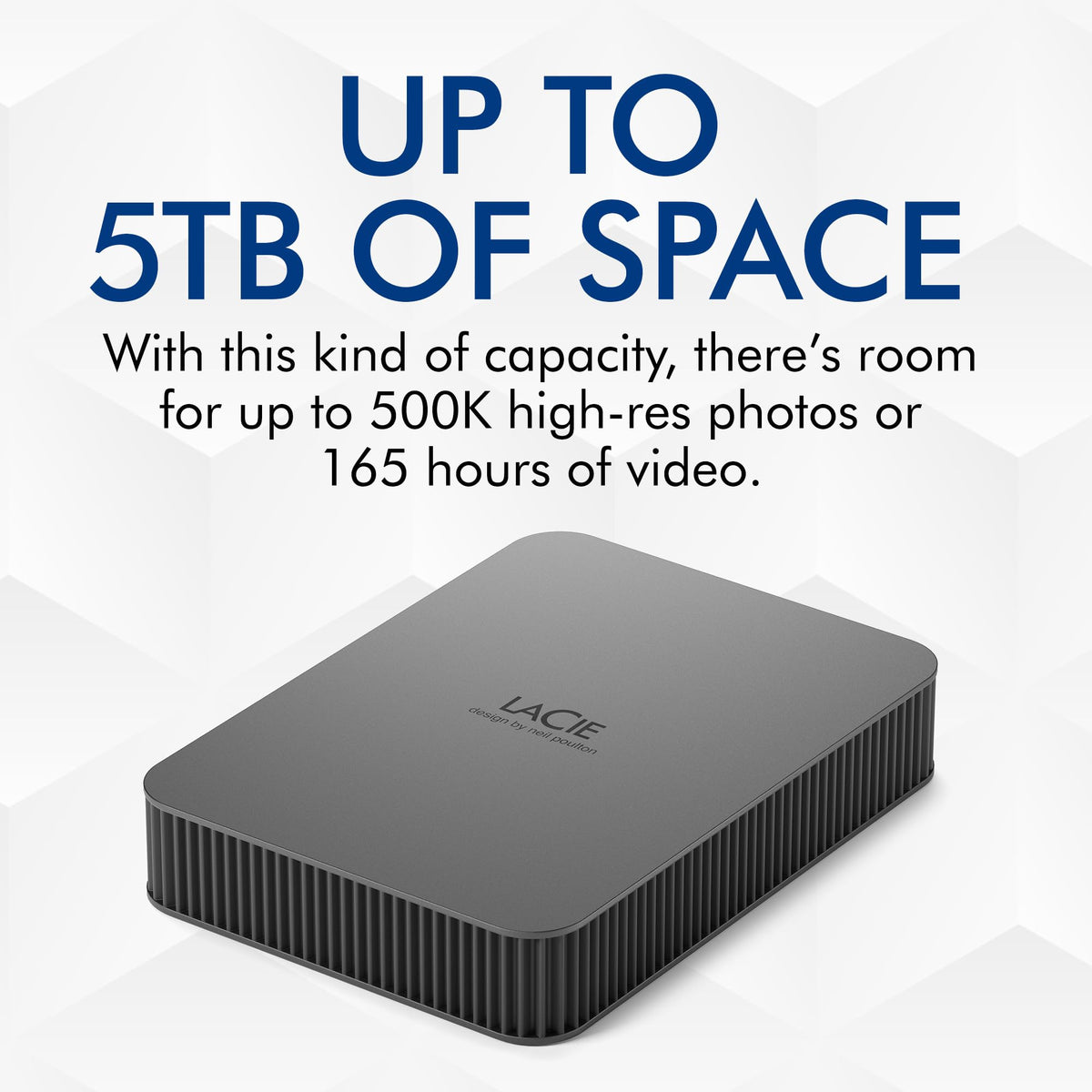 LaCie Mobile Drive Secure 4TB, Portable External Hard Drive 2.5", PC Mac iPad & iPhone, Data Rescue Service (STLR4000400)