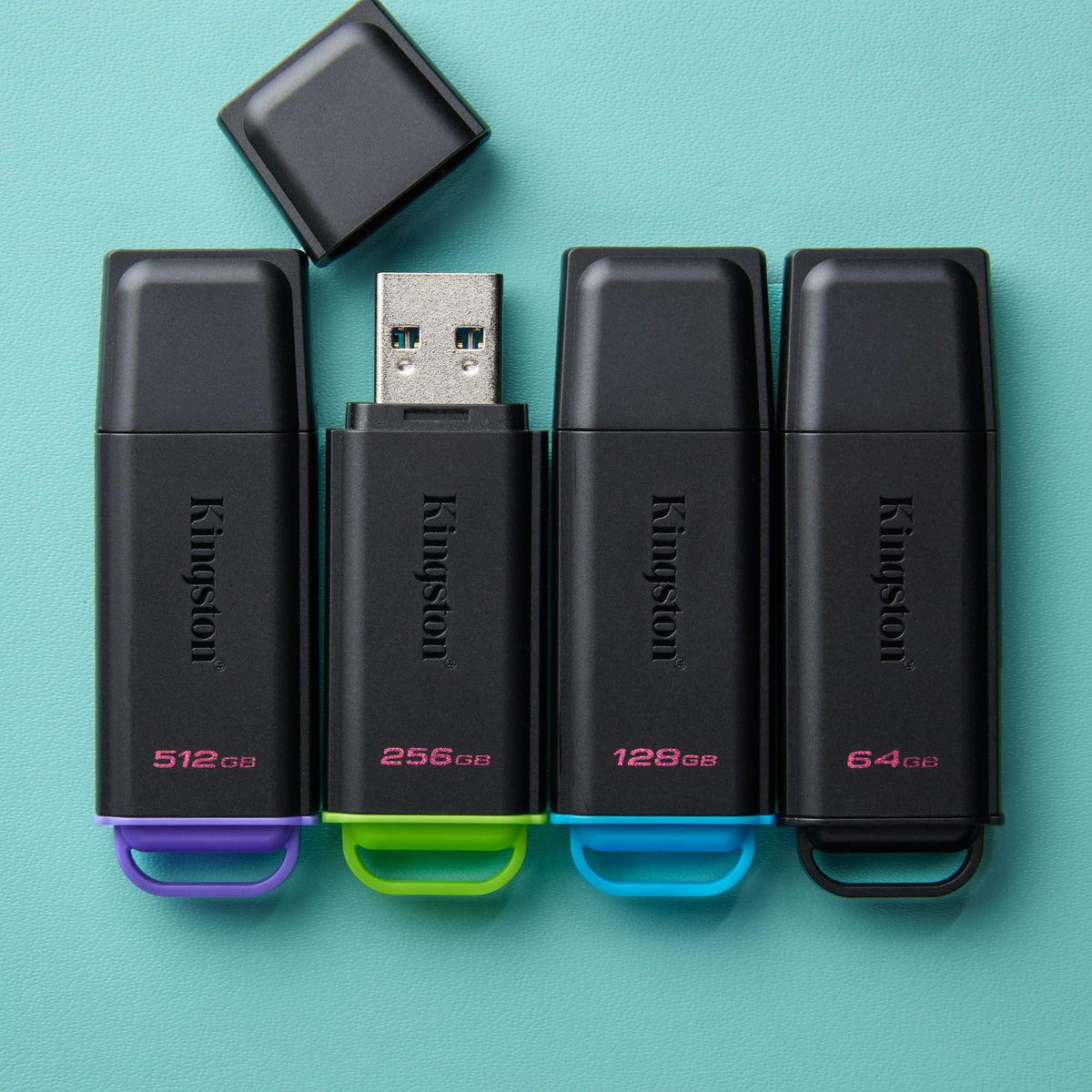 Kingston Datatraveler 512gb Tragbarer USB 3.2 Gen 1 Exodia Schwarz + Purple, 512 Gb, USB TyP-A, 3.2 Gen 1 (3.1 Gen 1), Kappe, 9.36 G, Schwarz, Purple
