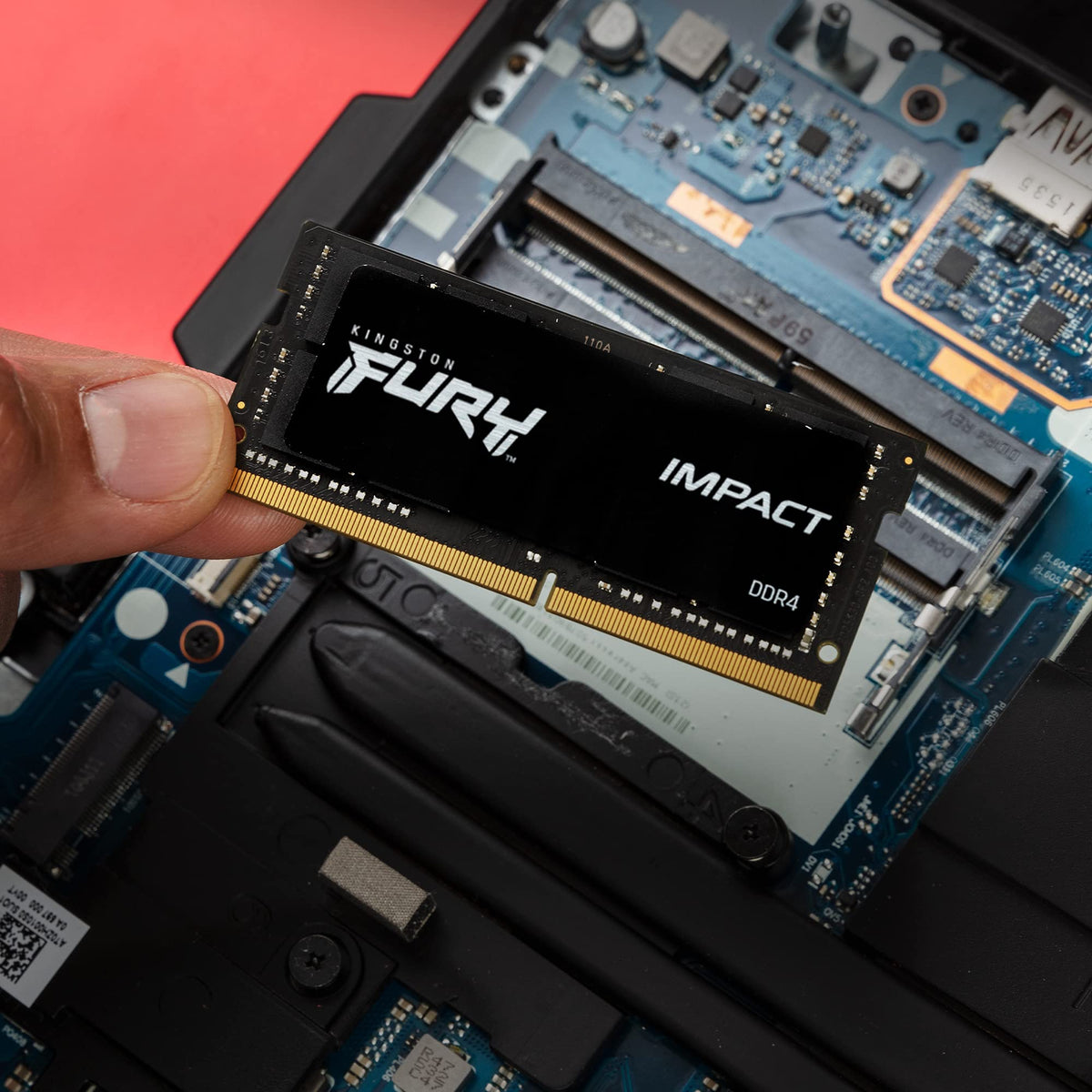 Kingston FURY Impact 64 GB (2 x 32 GB) 3200MHz DDR4 CL20 Laptop Memory Kit of 2 KF432S20IBK2/64, Black
