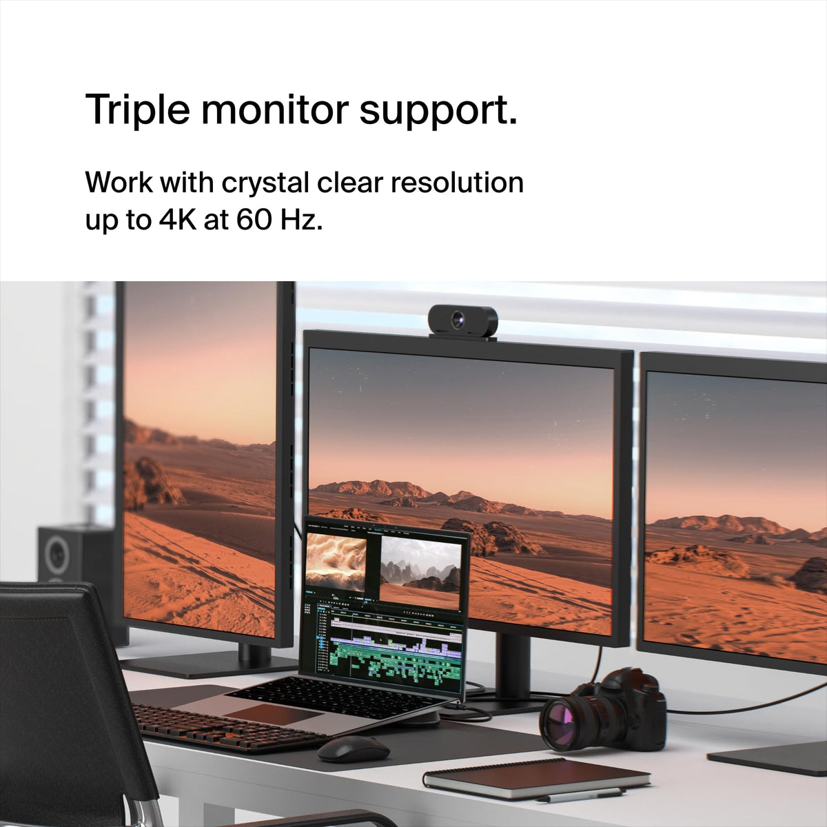 Belkin Connect 11-in-1 Universal USB-C Pro Dock w/ 3-Monitor Support, Silicon Motion Technology - Works with Mac, Windows, and Chromebook - 100W PD w/ 10Gbps Transfer Speeds & 2.5Gbps Ethernet - Black