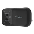 Belkin 65W Dual USB Type C Wall Charger, Fast Charging Power Delivery 3.0 with GaN Technology, USB Plug fast charger for iPhone 17, Air, iPad, MacBook, Samsung Galaxy S25, Pixel and More - Black