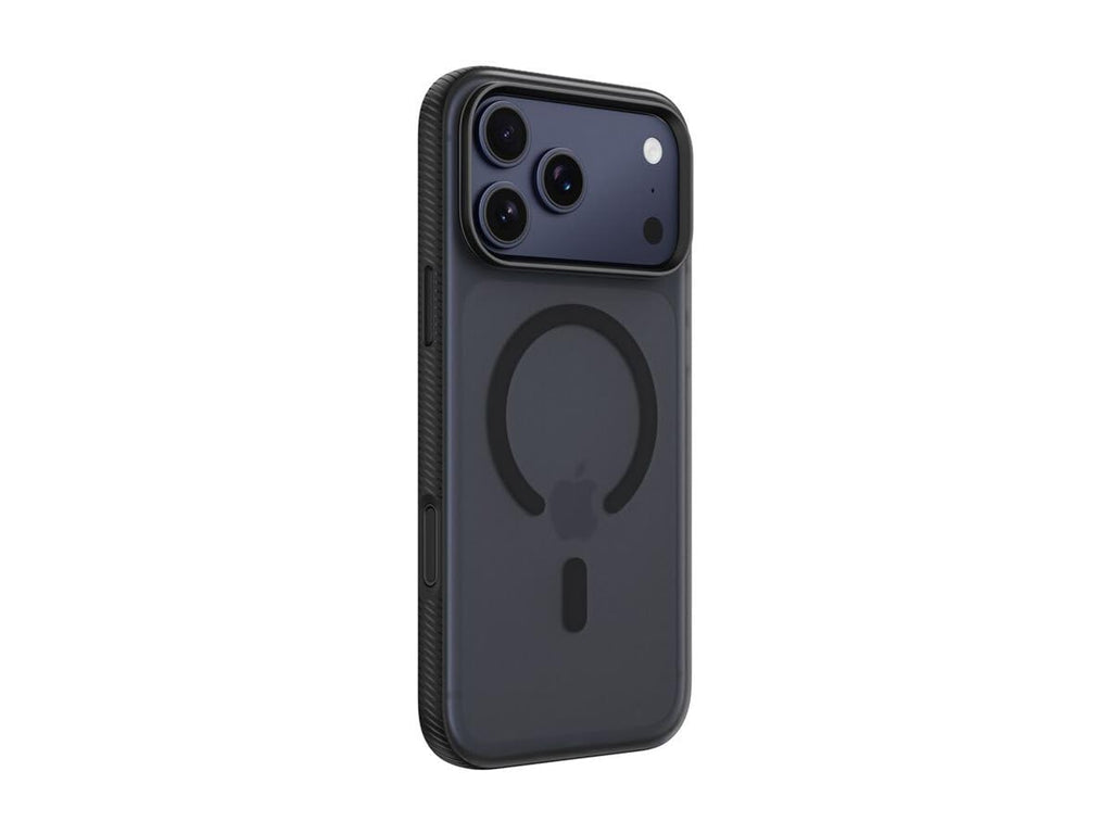 Belkin SheerForce Grip MagSafe Compatible iPhone 17 Pro Max Case with Slim Design & Anti-Slip Side Lines - Magnetic, Transparent, & Shockproof Protective iPhone Case - Black