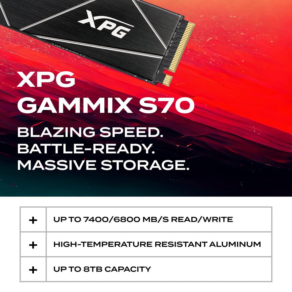 XPG GAMMIX S70 Blade, PCIe Gen4 Solid State Drive, 4TB
