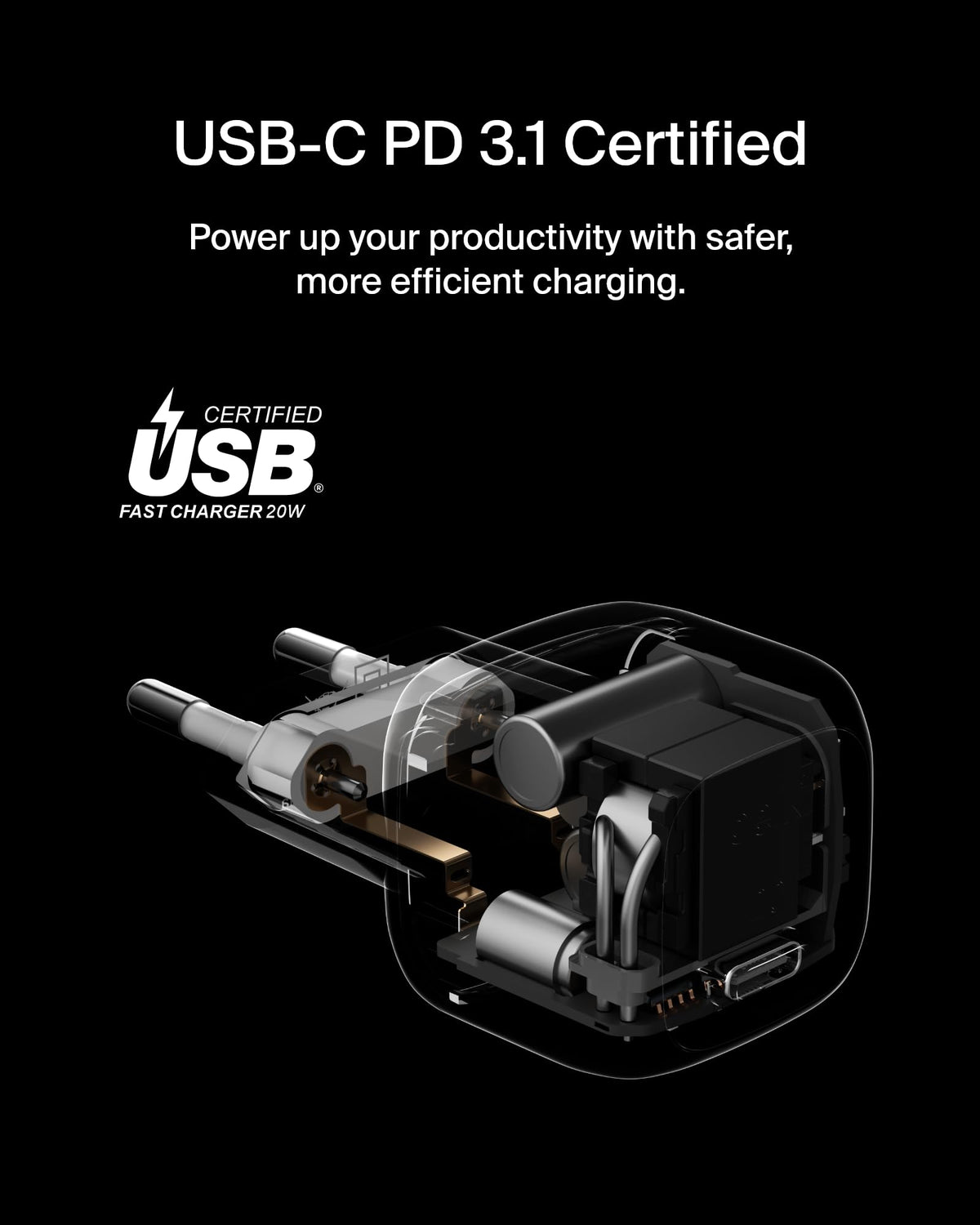 Belkin BoostCharge Cube USB C Wall Charger, 20W USB-C Charger, Power Delivery Charger for Apple iPhone 16, 16 Plus, 16 Pro, 16 Pro Max, Samsung Galaxy S24, iPad, AirPods and More