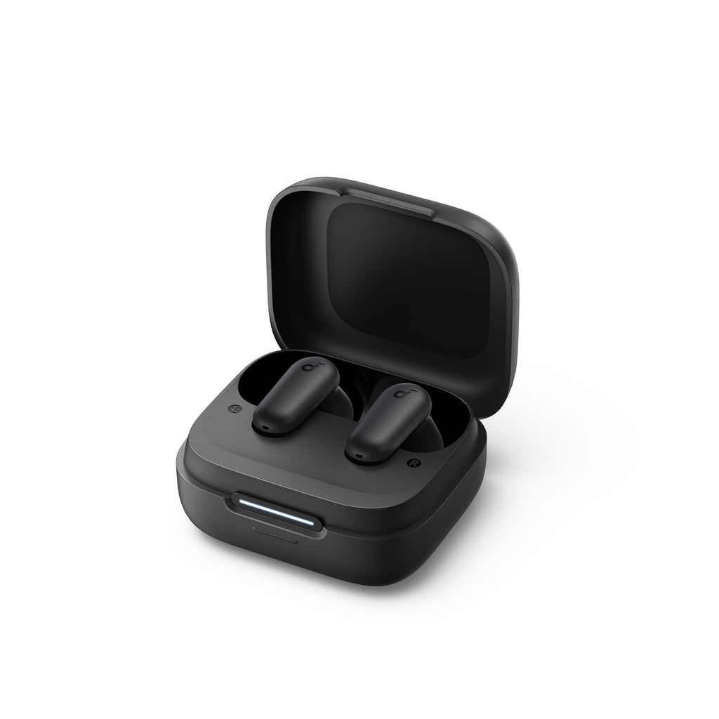 Soundcore by Anker R50i NC Wireless Bluetooth Earphones, Powerful and Smart Noise Cancelling, Powerful Bass, 45 Hours Playtime, 2-in-1 Case and Phone Stand, IP54, Bluetooth 5.4, Black