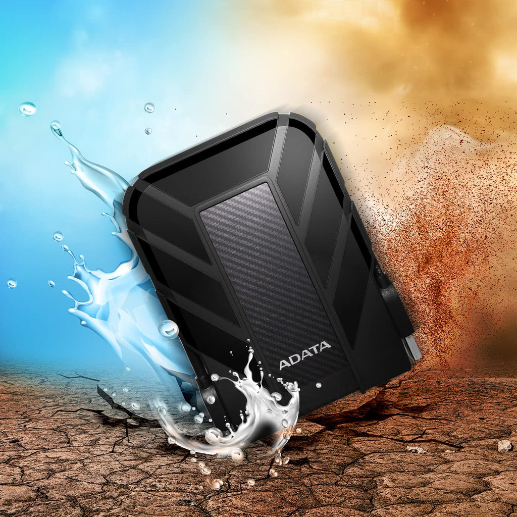 ADATA HD710 Pro 4TB USB 3.1 IP68 Waterproof/Shockproof/Dustproof Ruggedized External Hard Drive, Black (AHD710P-4TU31-CBK)