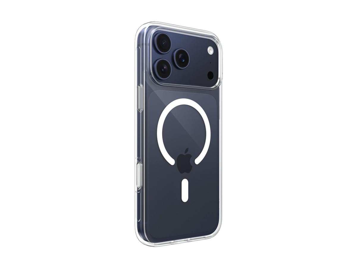 Belkin SheerForce Clear MagSafe Compatible iPhone 17 Pro Max Case with Slim Design & Anti-Scratch Treated Coating - Magnetic, Transparent, & Shockproof Protective iPhone Case - Clear