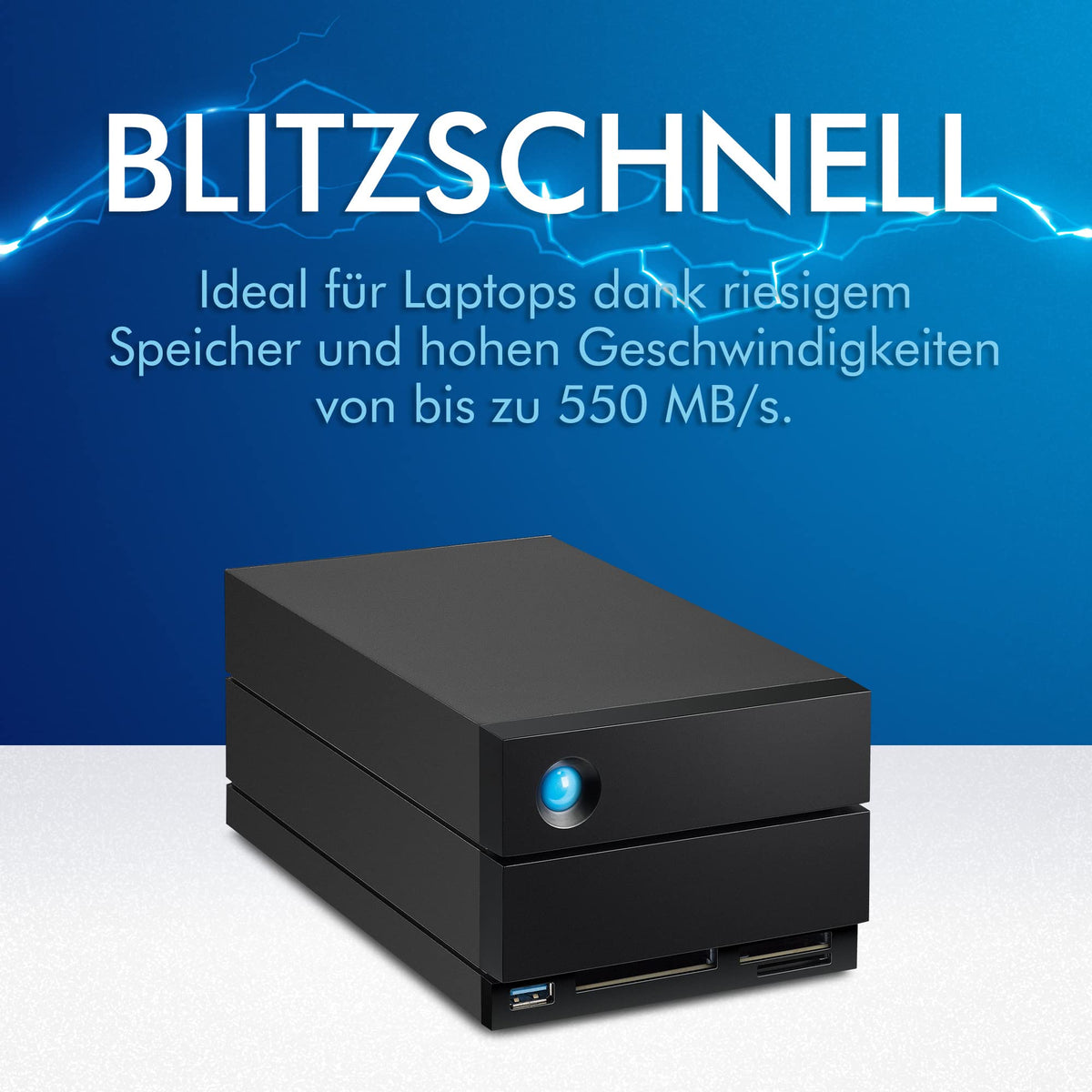 LaCie 2big Dock RAID, 20TB, externe HDD, for PC Mac iPad & iPhone, Data Rescue Service (STLG20000400)