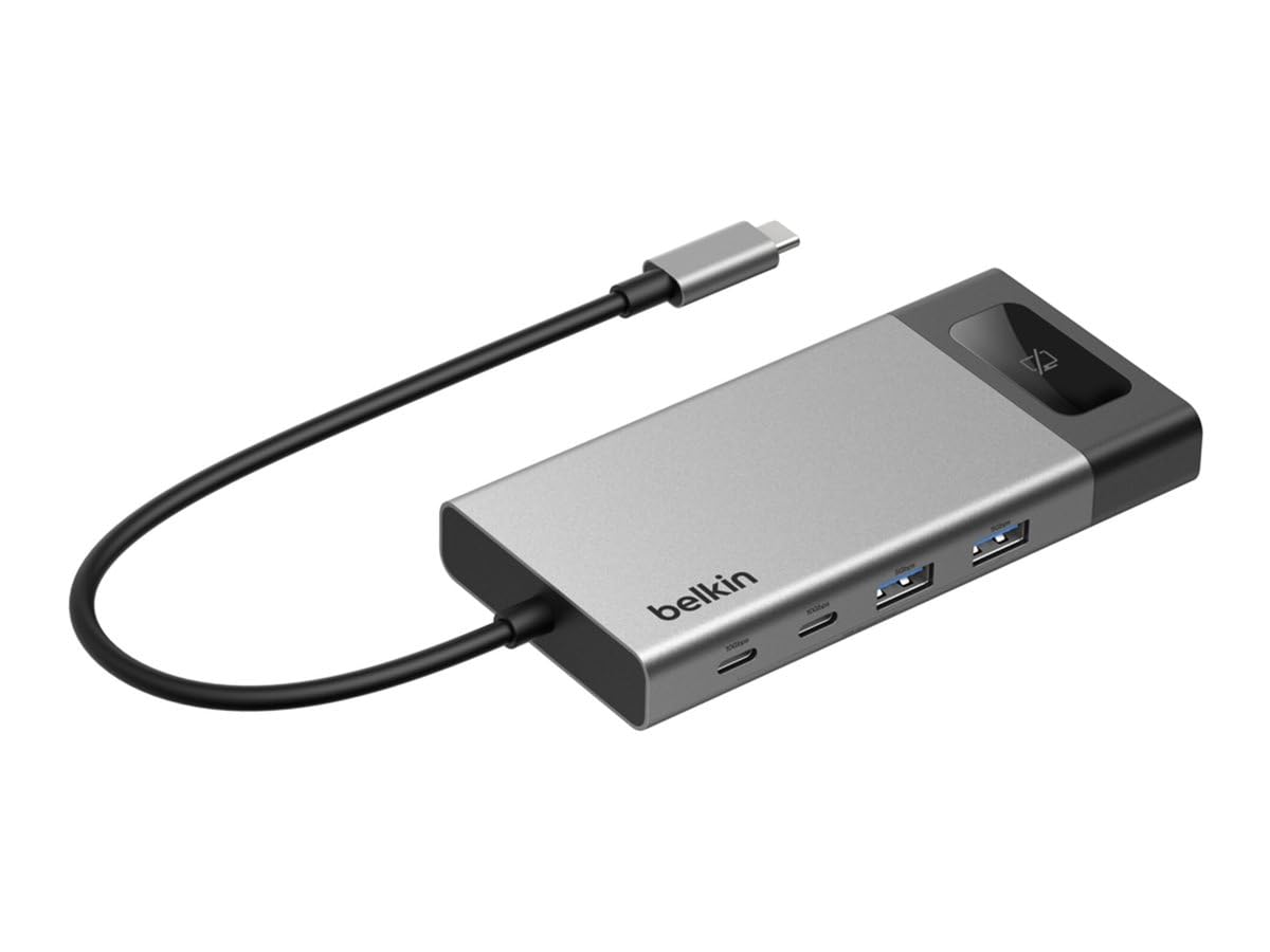 Belkin USB C Hub, 8-in-1 Multi-Port Docking Station 100W - Dual Display Support for Mac, Windows and Chromebook w/ 10Gbps Data Transfer Speeds, Ethernet, Resolutions up to 4K@60Hz