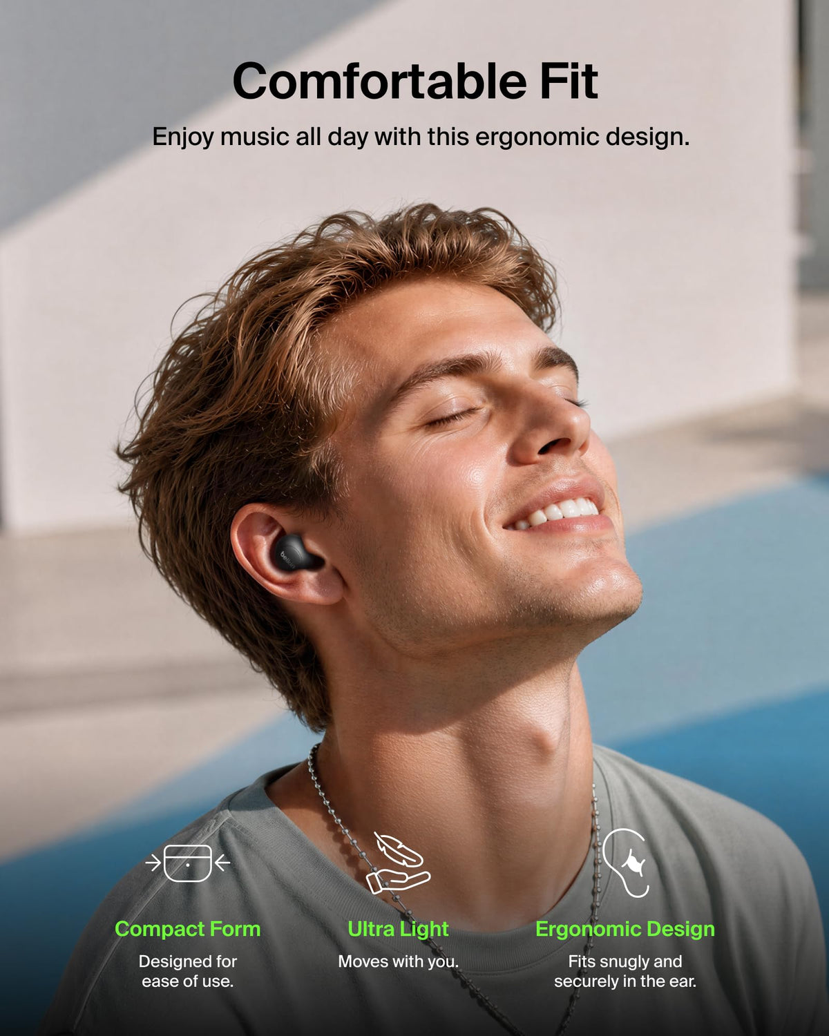 Belkin SoundForm Dot, True Wireless Earbuds, Bluetooth, 30H Playtime, Black