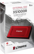 Kingston XS1000 1TB External SSD USB 3.2 Gen 2 Portable Solid State Drive Red