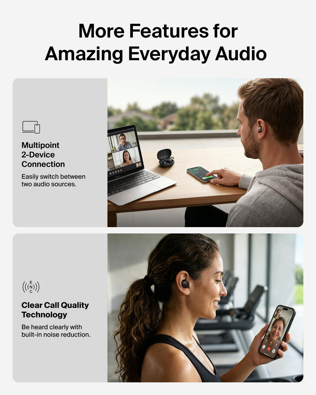 Belkin SoundForm Isolate Buds Wireless Earbuds ANC, Noise Cancelling, Black