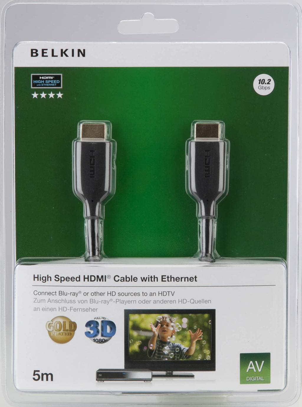 HDMI CAB H SP  ETH 5M GOLD CONNECTOR