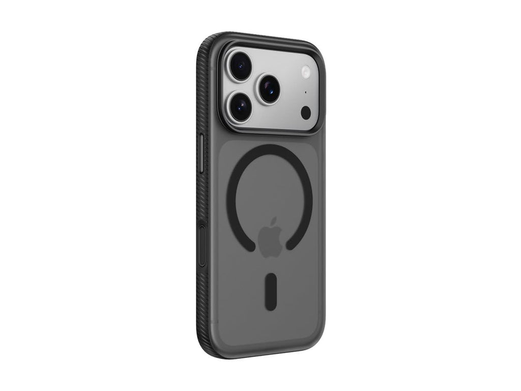 Belkin SheerForce Grip MagSafe Compatible iPhone 17 Pro Case with Slim Design & Anti-Slip Side Lines - Magnetic, Transparent, & Shockproof Protective iPhone Case - Black