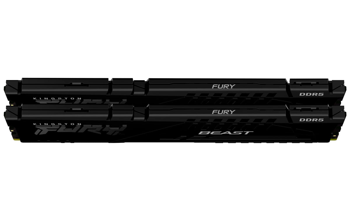 Kingston FURY Beast Black DDR5 32GB (2x16GB) 5200MT/s CL40 DIMM Desktop Gaming Memory Kit of 2 Intel XMP - KF552C40BBK2-32