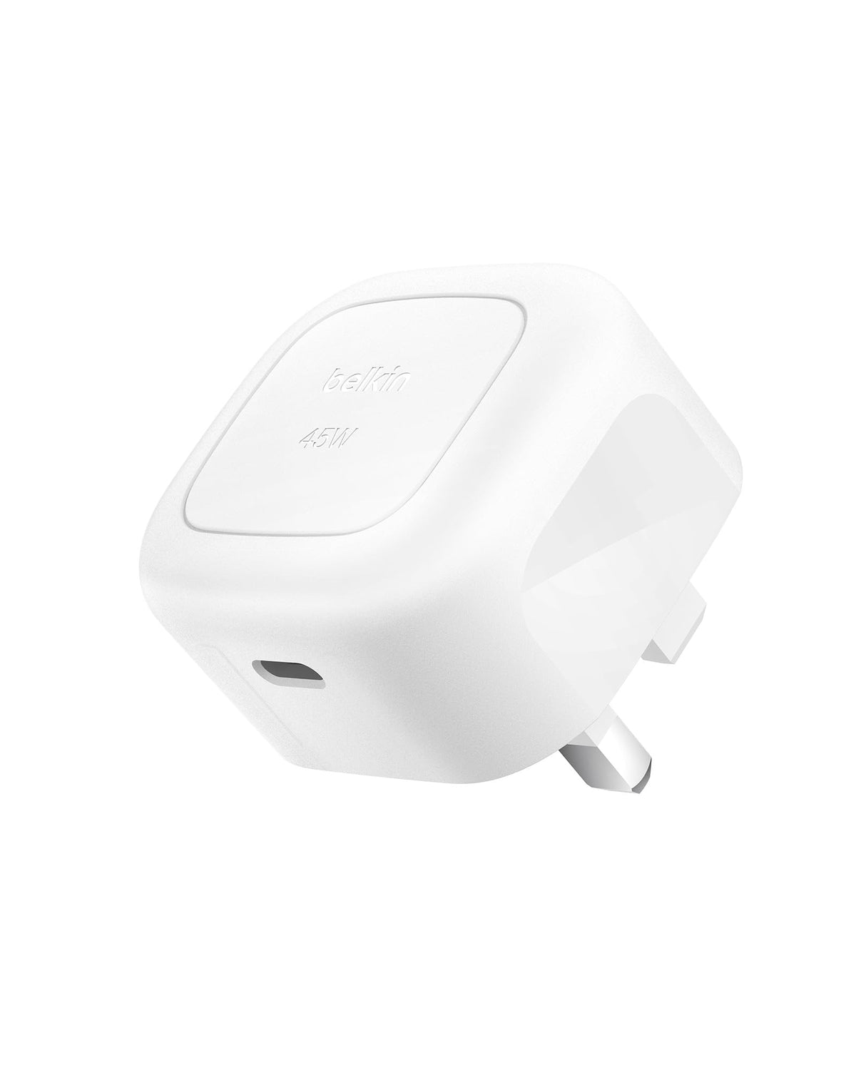 Belkin Compact Wall Charger 45W, USB-C Power Delivery Fast Charging for Apple iPhone 17, iPhone Air, iPhone 16 Serie, Samsung Galaxy S25, Google Pixel, iPad, AirPods & More - White