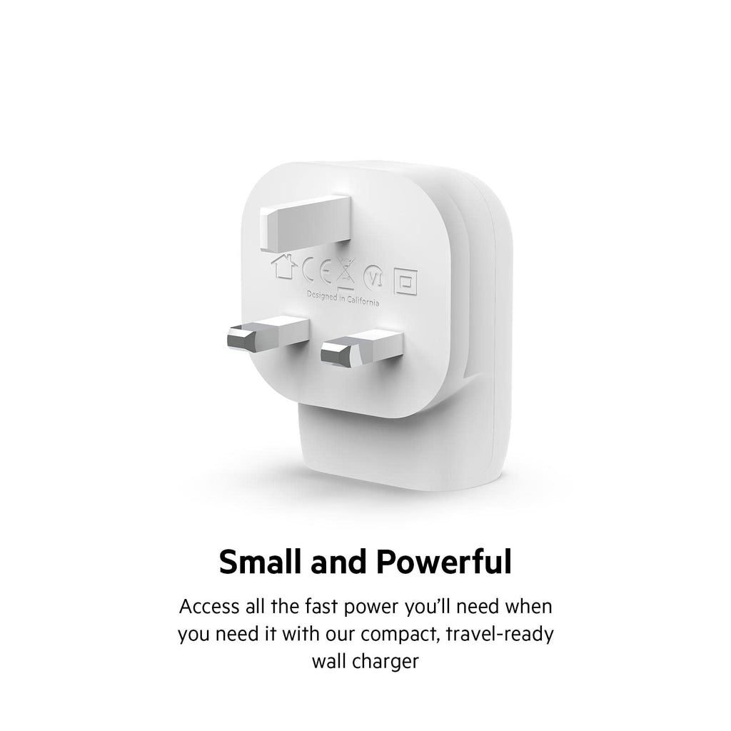 Belkin 30W USB C wall charger with PPS, Power Delivery, USB-IF certified PD 3.0, fast charger plug for iPhone 17, Air, 16, 15, Samsung Galaxy S25, iPad, AirPods, Google Pixel and More