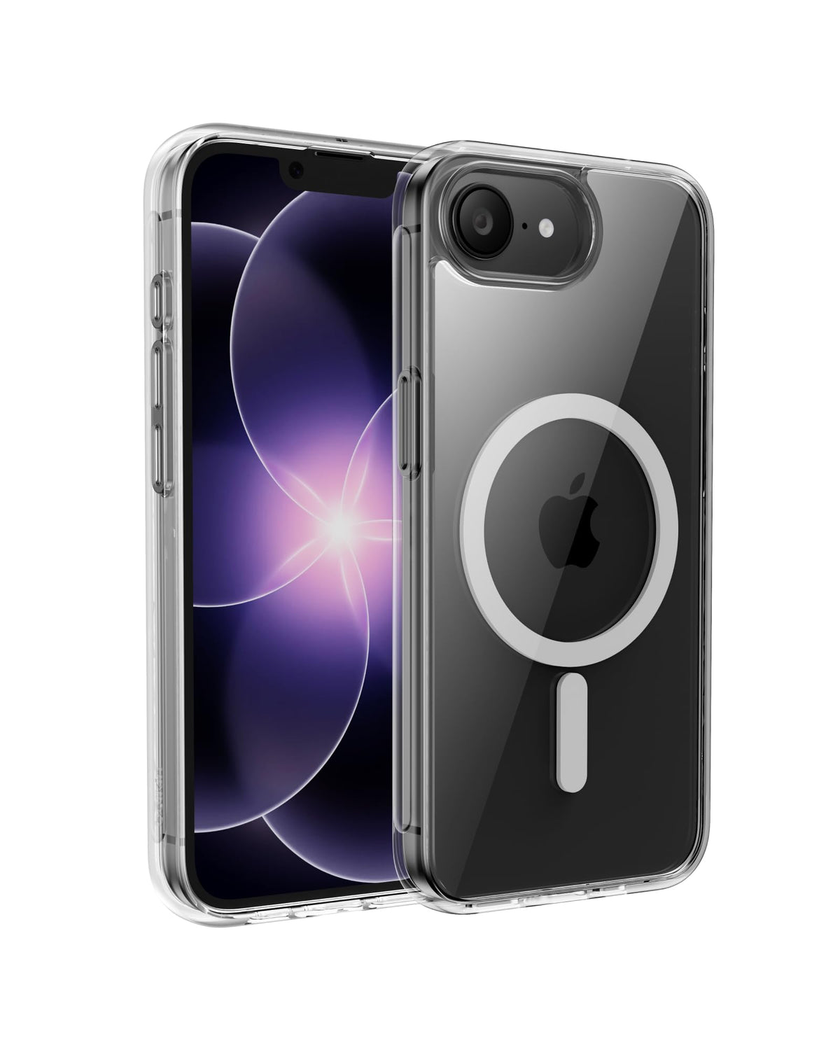 Belkin SheerForce Clear Lite Magnetic Phone Case for iPhone 17e and iPhone 16e, MagSafe Compatible with Raised Edges, Military-Grade Drop-Protection, Non-Yellowing, Ultra-Thin Design, Side Grip