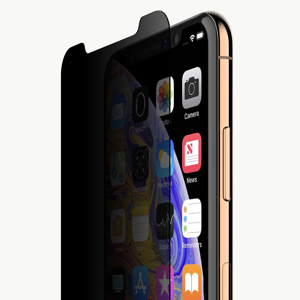 Belkin Tempered Glass Privacy Screen for iPhone 15 Plus and 14 Pro Max