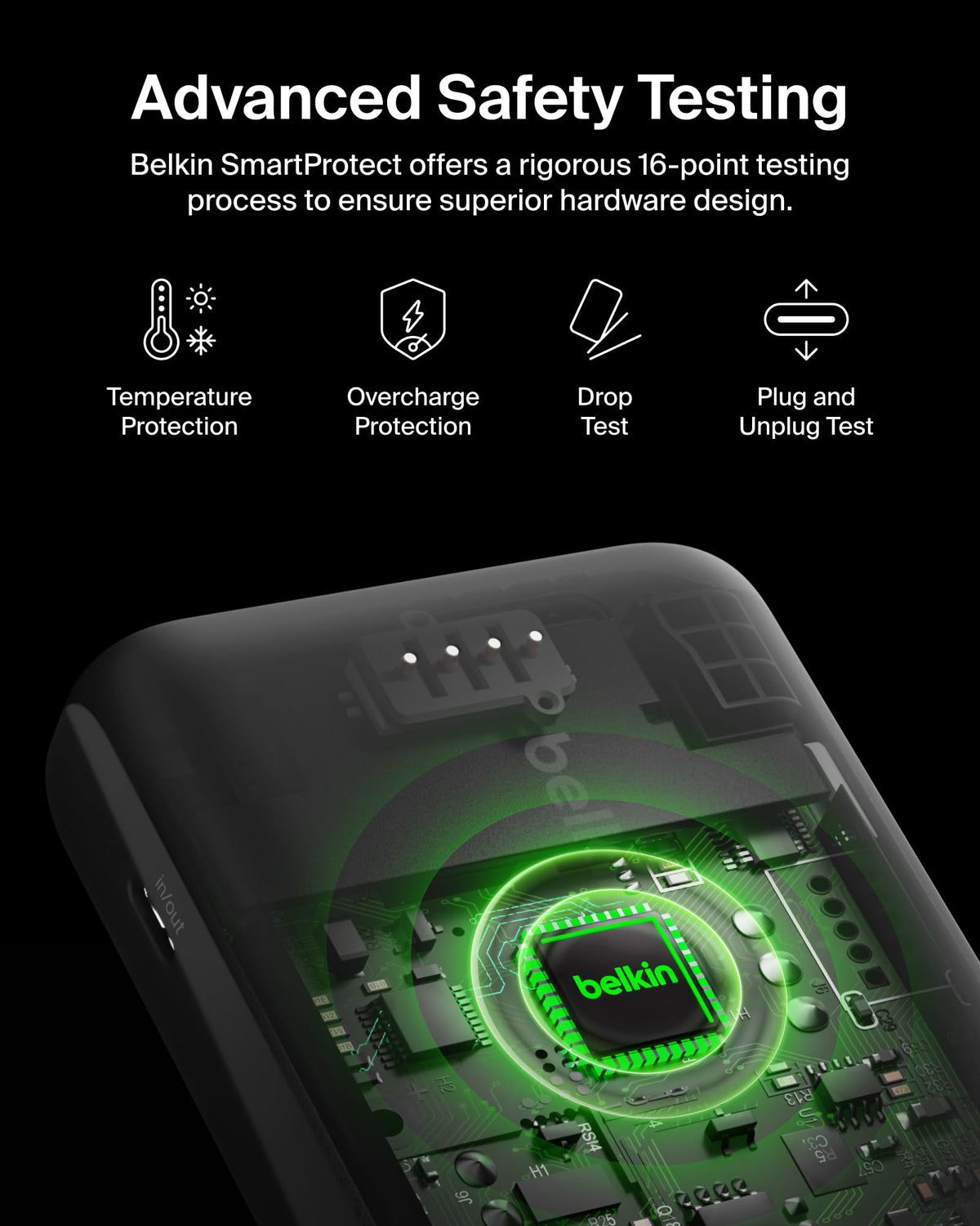 Belkin Portable Charger, USB-C Power Bank 10,000mAh w/ 1xUSB-C Port and 2xUSB-A Ports, 15W w/Type-C to Type-A Cable for iPhone 16, 16 Plus, Samsung Galaxy S25, Nintendo Switch 2 & More - Silver